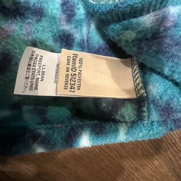 L. L. Bean VINTAGE 1/4 Zip Fleece Pullover With hood Womens Medium - Picture 7 of 12